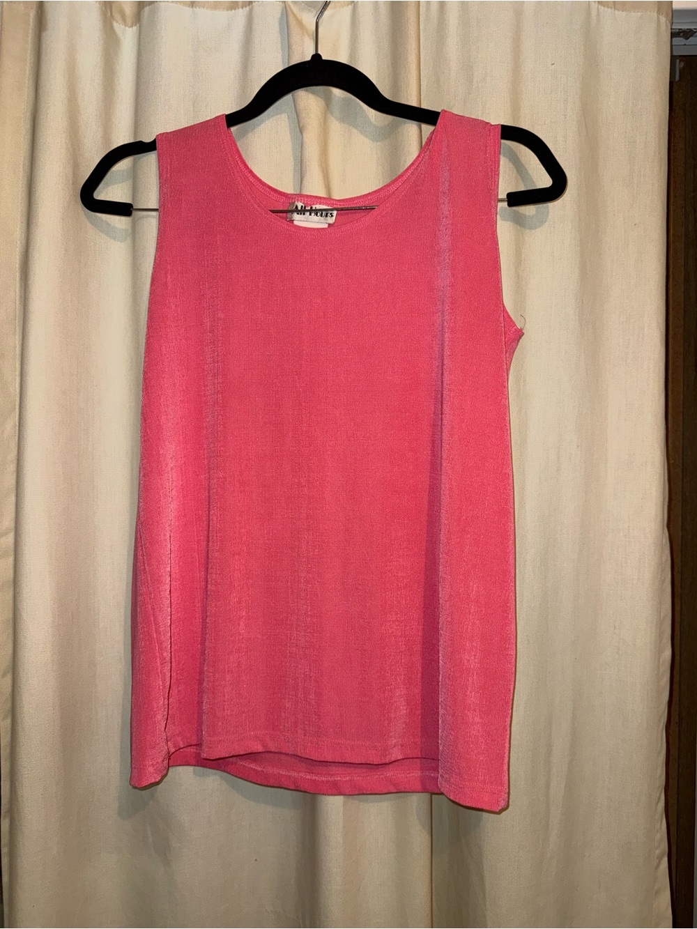 All Hours Vintage 90s Barbie Pink Shimmery Tank Sz M
